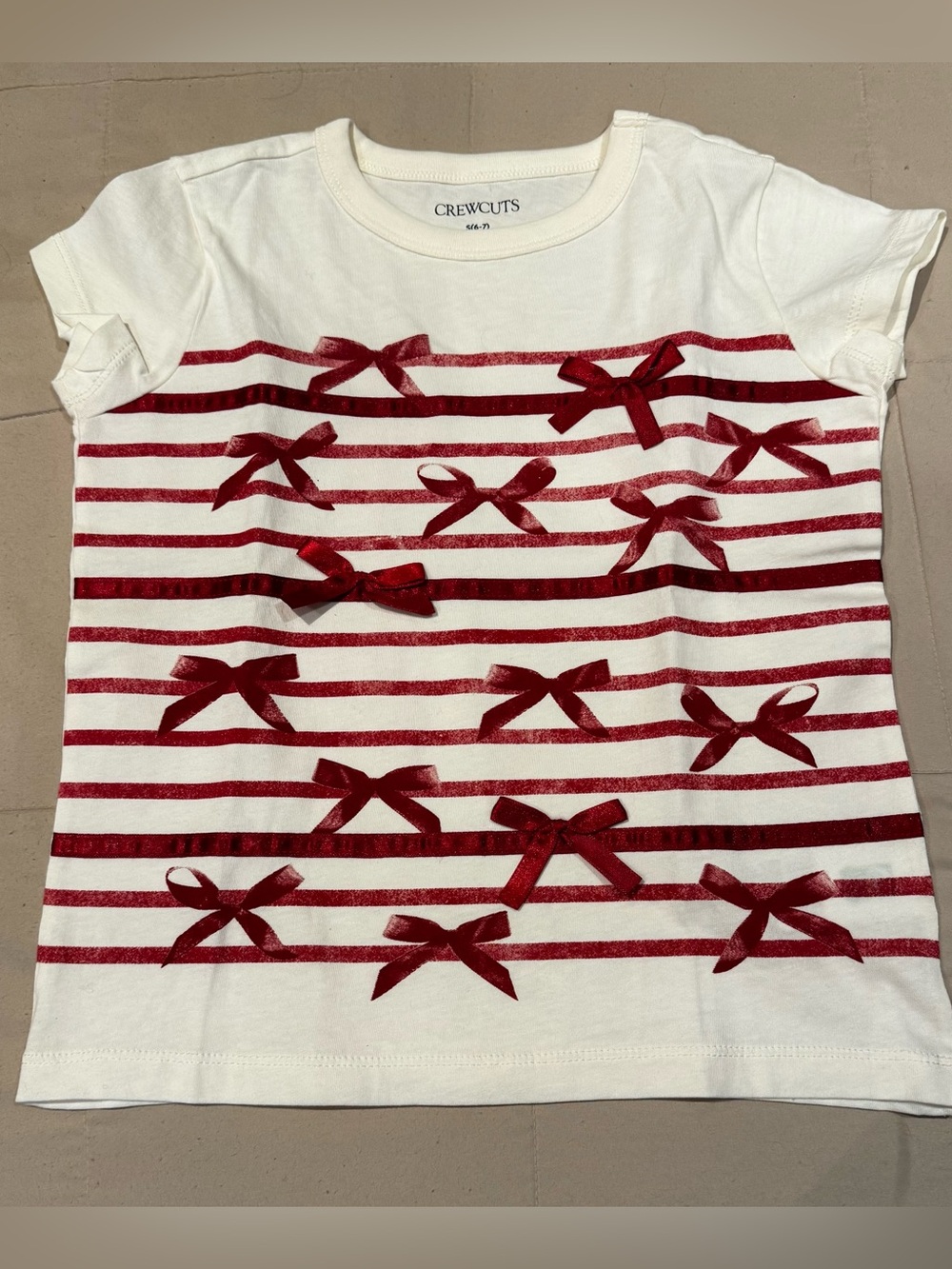 NWT Crewcuts T-Shirt w Red Bows